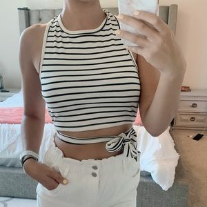 Vestique Stripe Crop Top